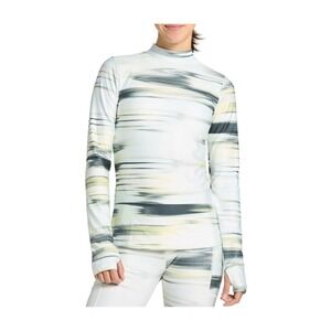 New DSG Womens XS Linear Glare White CWC Mock Neck Long Sleeve Top NWT